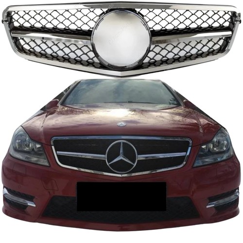 Parrilla de parachoques delantero para Mercedes Benz Clase C C204 cupé 2011-2015 aspecto C63 AMG - Imagen 4 de 15