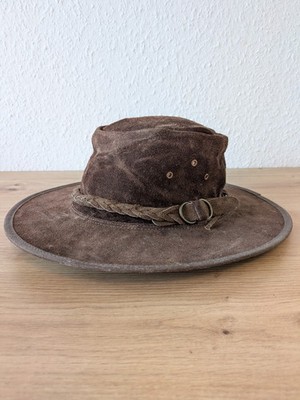 Cutana faltbarer Australischer Lederhut, Größe L  59, Made In Australia