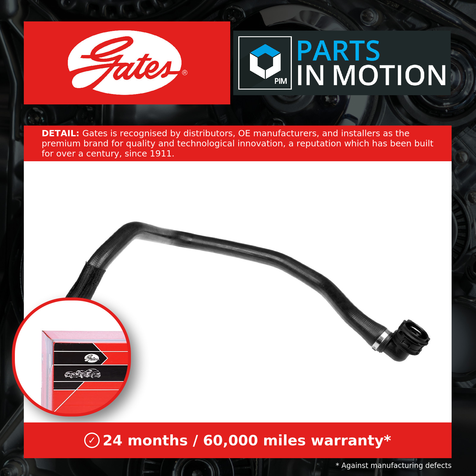 Radiator Hose fits OPEL COMBO 1.6D Lower 2018 on Coolant Gates 3637183 Quality - Image 19