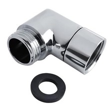 Shower Head Elbow Adapter, Chrome Handhold Arm Extension Elbow 90 Degree