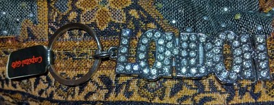 London Kristall Strass Schlüsselanhänger Handtasche Auto Schlüsselanhänger Ringe.   k2grnd*