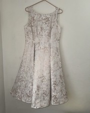 Adrianna Papell Size 10 Champagne Floral Cocktail Dress