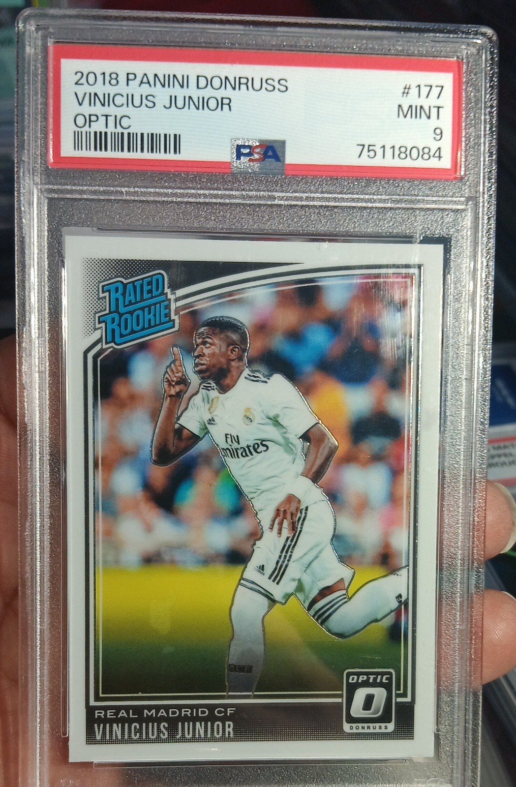 2018-19 Panini Donruss - Rated Rookie Vinicius Junior #177 Optic (RC)