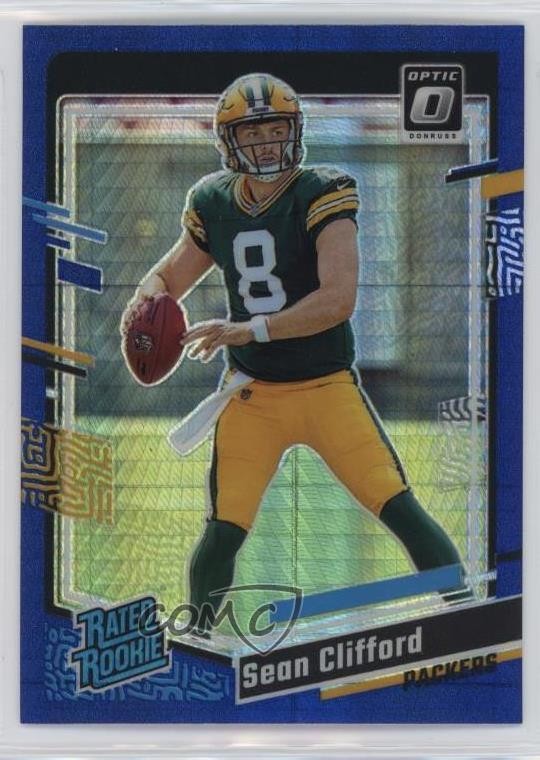 2023 Panini Donruss Optic Rated Rookie Blue Hyper Prizm Sean Clifford #242 09wc