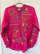 Biya x Johnny Was Fuchsia Shirt/ Tunic