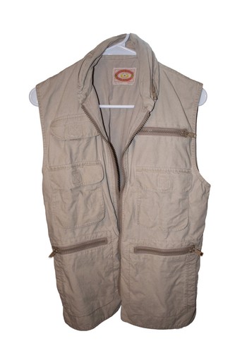 Banana Republic, Vtg Banana Republic Vest Mens Khaki Hooded Bush Hunting Safari Photo 1980s