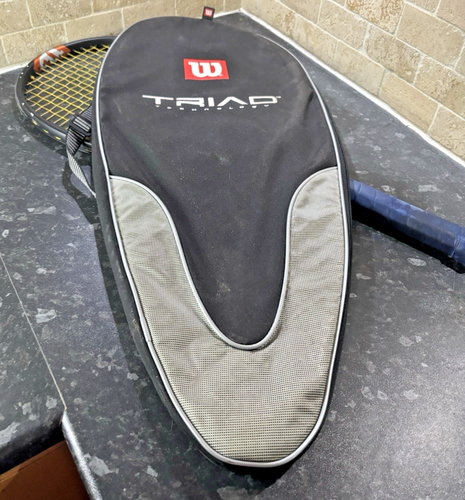 Wilson Triad 6.0 Tennis Racquet Racket 95 sq in 4 3/8 & Case - Picture 13 of 14