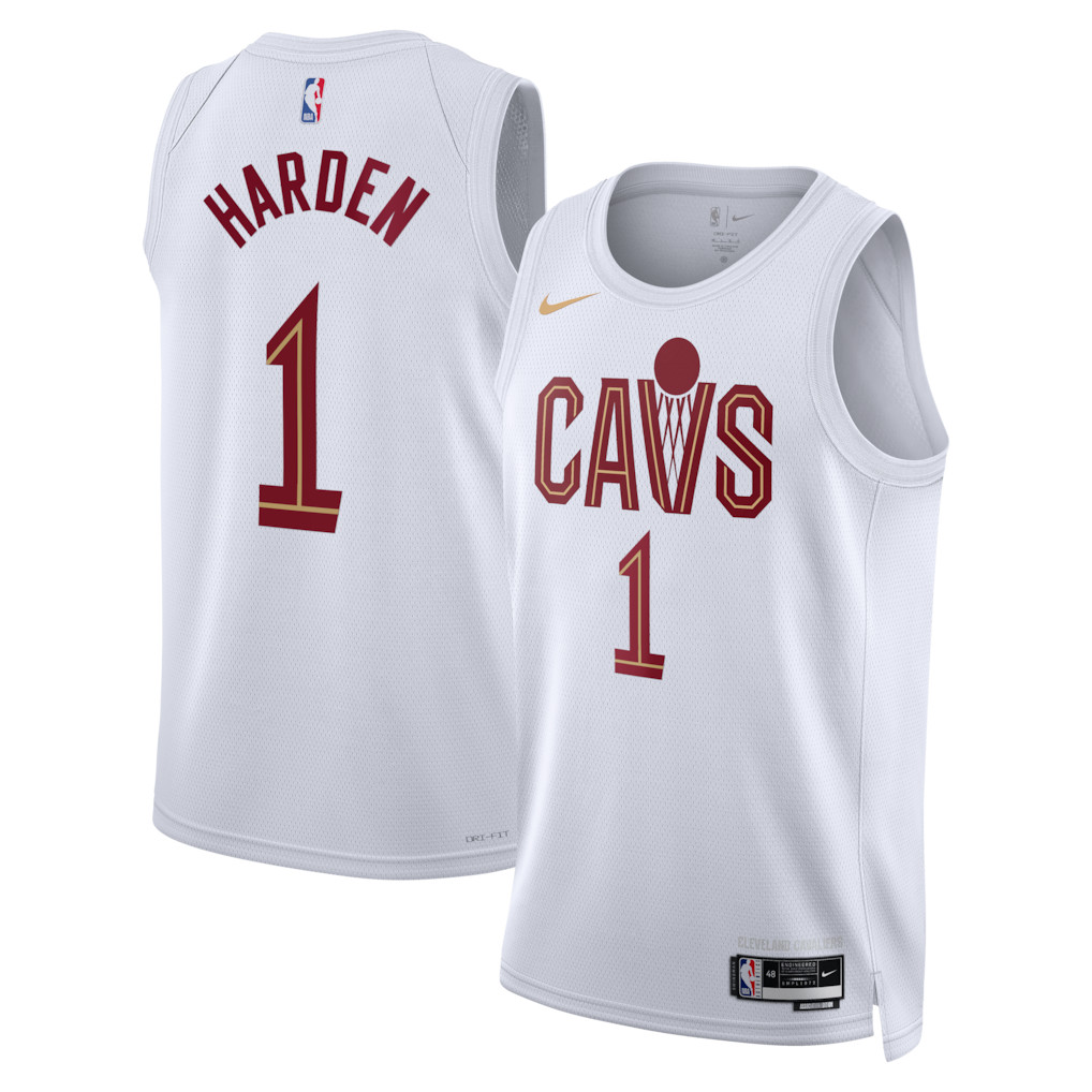 Cleveland Cavaliers James Harden #1 Nike White NBA Swingman Association Jersey