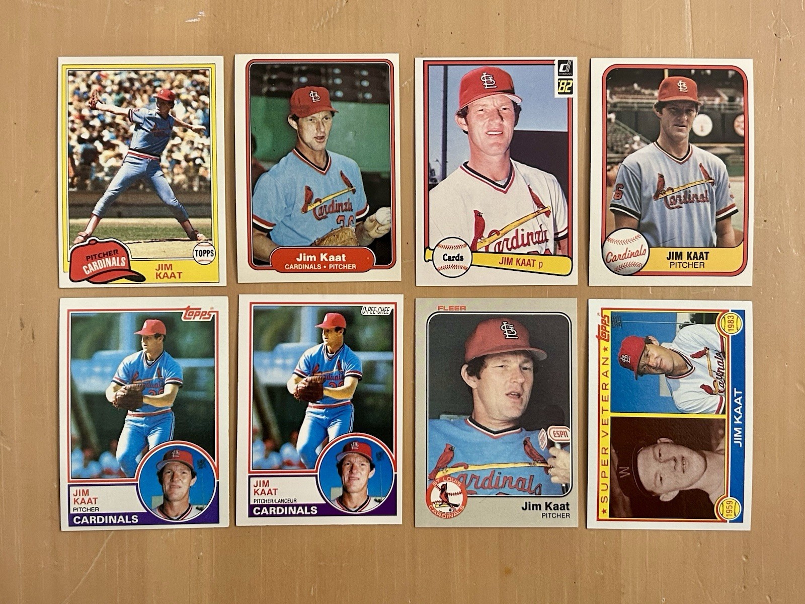 *JIM KAAT* 8 Card HOF Lot! 1981-1983 Mid-High Grade!