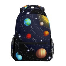 Backpack Universe Space Galaxy Solar System Shoulder Bag Daypack Travel Hikin...