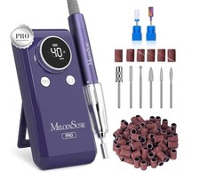 MelodySusie Pro Clip-On Rechargeable Nail Drill w/Adjustable Built-In Stand