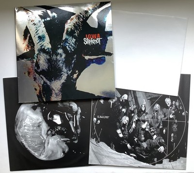 SLIPKNOT Iowa DOUBLE LP + POSTER GATEFOLD MIRROR SLEEVE 2001 UK 1st Roadrunner