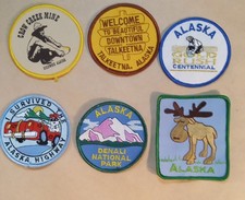 Alaska Patches. Set Of 6. Different Designs & Sizes