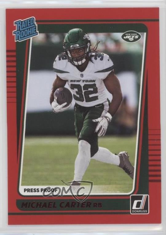 2021 Panini Donruss Rated Press Proof Red Michael Carter #268 Rookie RC 0j52