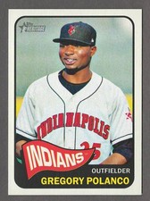 GREGORY POLANCO 2014 Topps Heritage Minors SP #219 Base Set Shortprint Indians