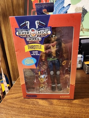 Biker Mice from Mars THROTTLE Action Figure   Cyborg Mouse   NIB 2024