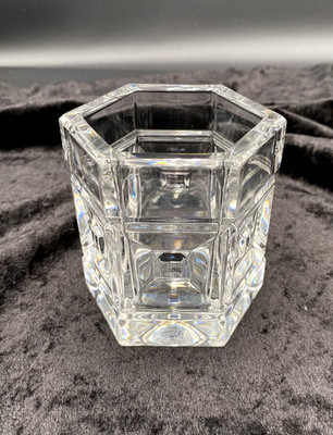 Rosenthal (Germany) 24% Lead Crystal Hexagon Votive Candle Holder, Domus, Heavy