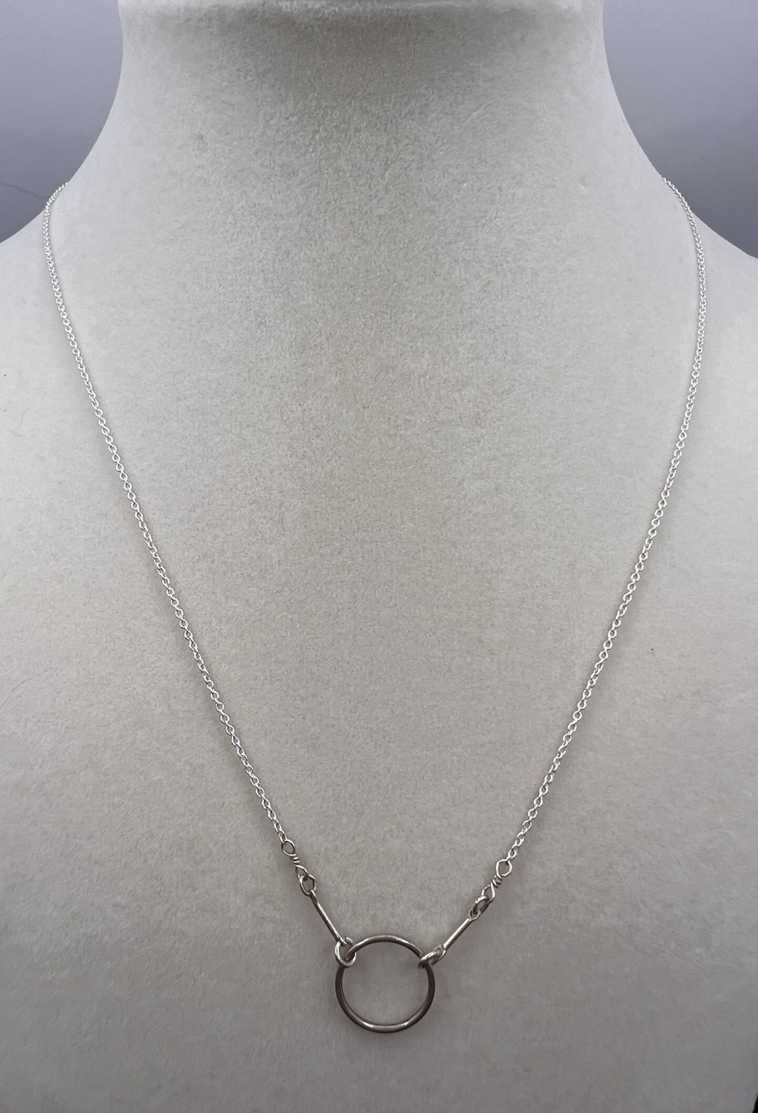 925 Sterling Silver Infinity Circle Necklace 18in - image 4