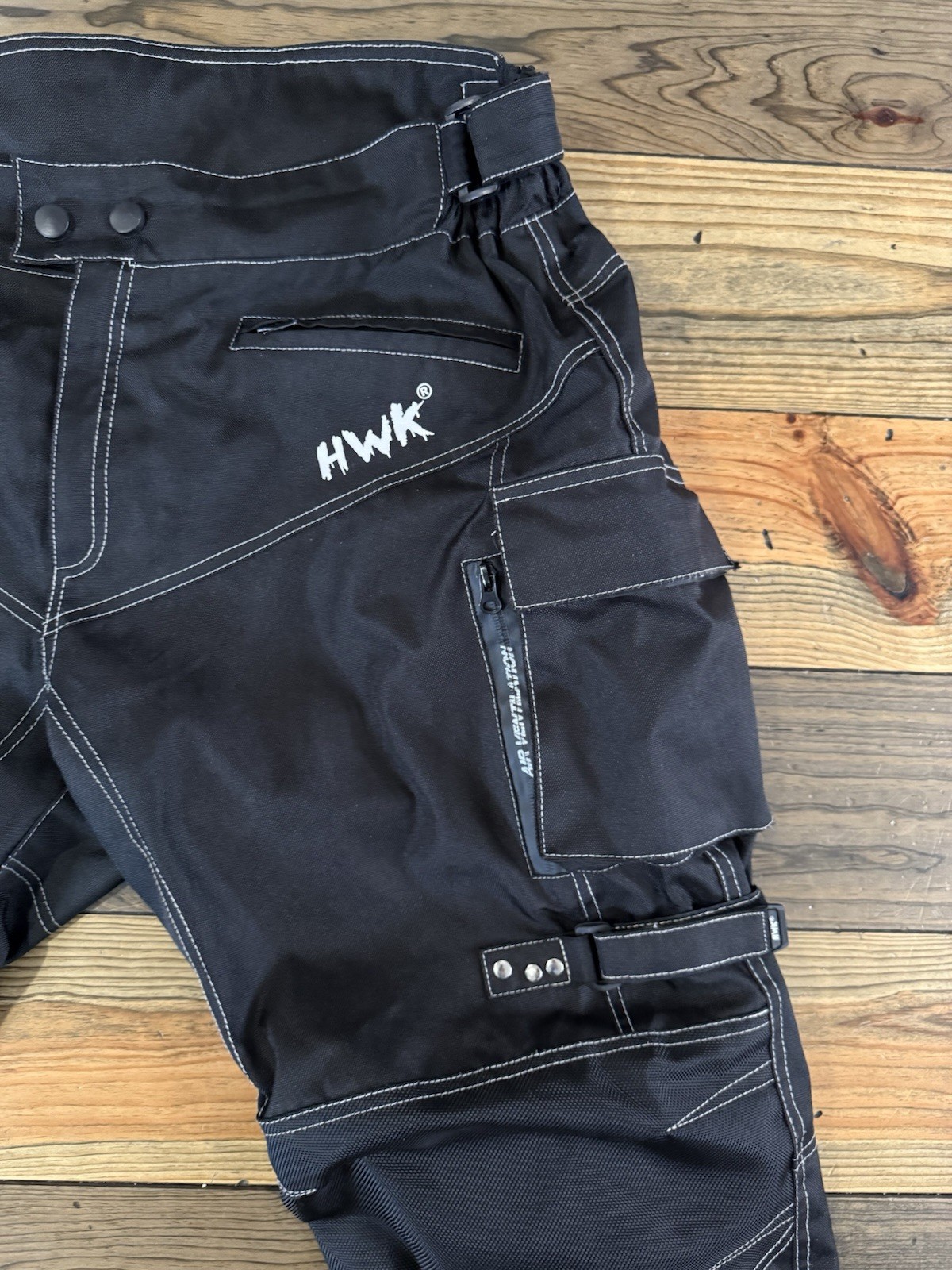 HWK Motorcycle Pants Air Vent Elastic Waistband Cordura Fabric CE Armor Mens XXL