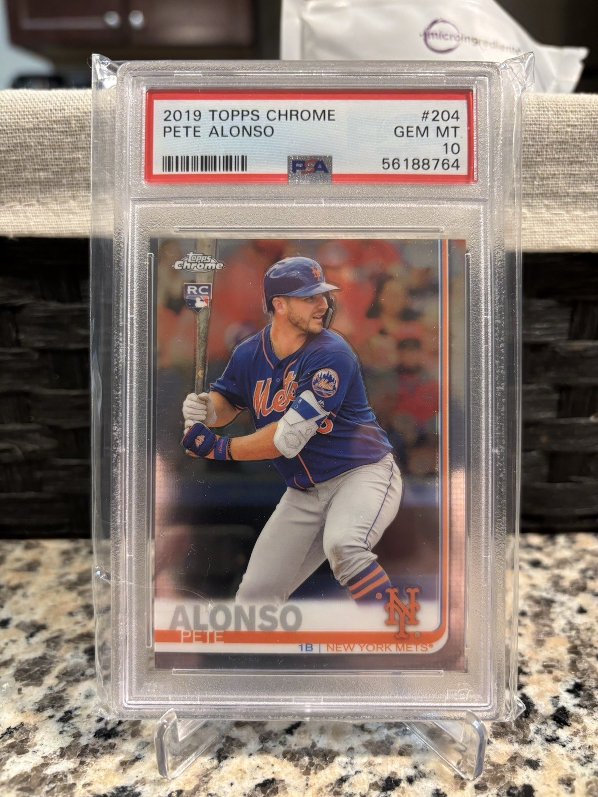 2019 Topps Chrome - Pete Alonso #204 (RC) Gem Mint PSA 10