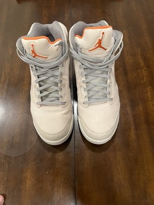 Jordan Air Jordan 5 Retro Light Grey Orange High Top Suede  display picture 2