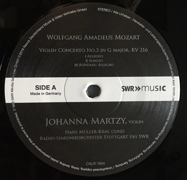 ANALOGPHONIC CNLR-1604 MOZART VIOLIN CONCERTOS 3/4 JOHANNA MARTZY - Bild 3 von 4
