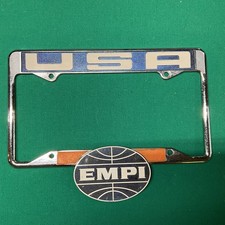 Original Vintage Empi Logo Rear License Plate Frame VW Bug Beetle Volkswagen Bus