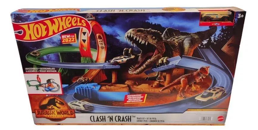 Pistas Hot Wheels Dinossauro Jurassic World Clash 'N Crash