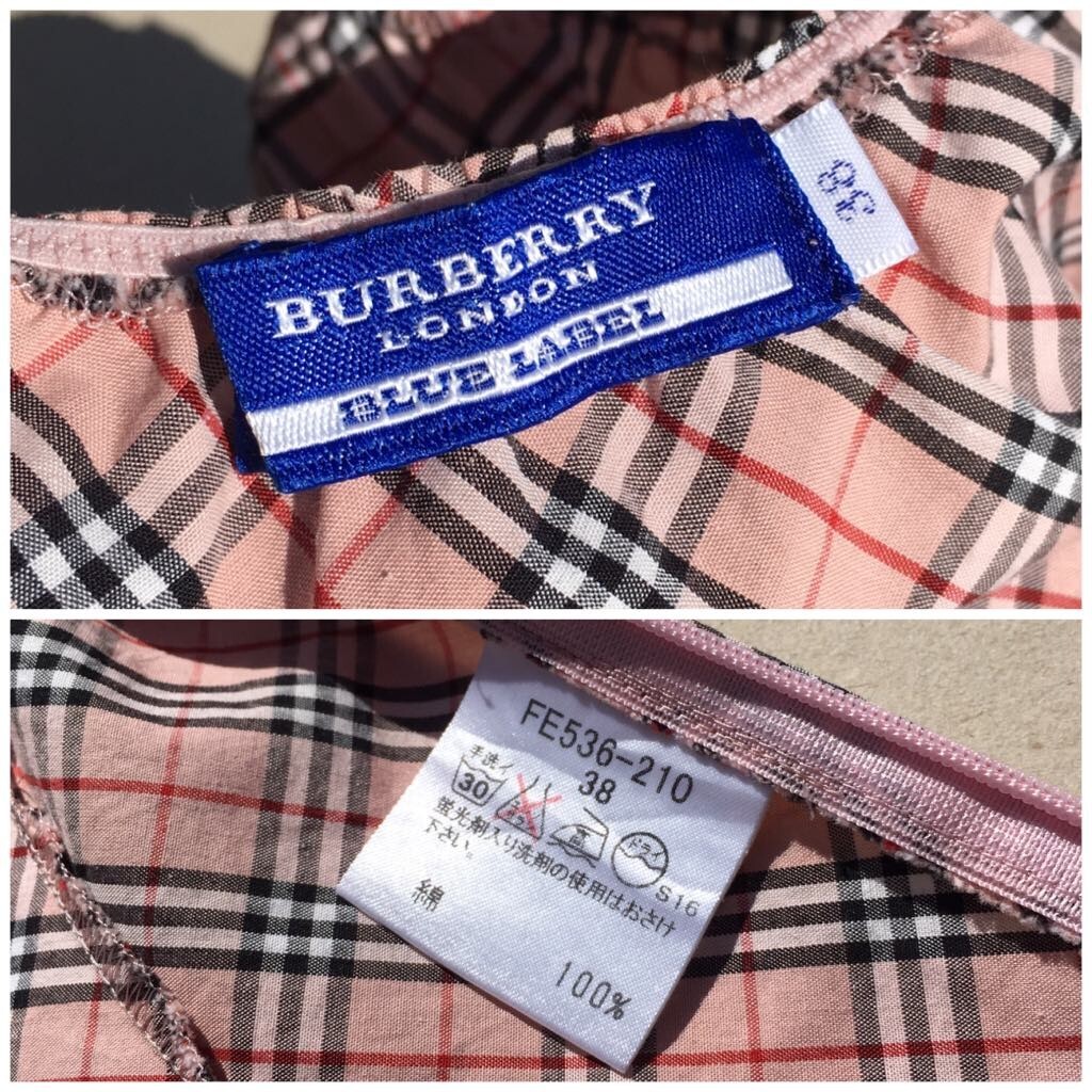 Burberry London Blue Label Cap Sleeve Shirt Top Pink Nova Burberry London Blue Label Cap Sleeve Shirt Top Pink Nova