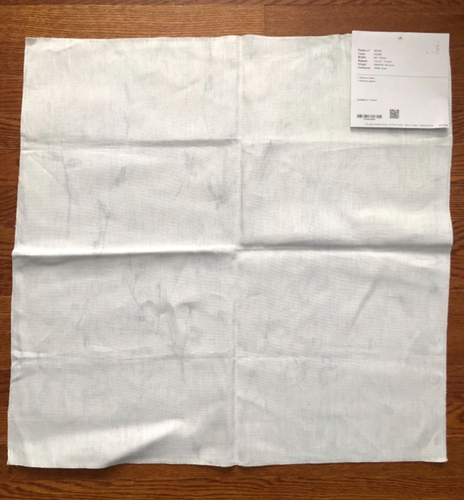 VERVAIN Rayas in Azure Blue 26 1/2 x 27" Linen Floral Fabric Sample - Picture 3 of 3