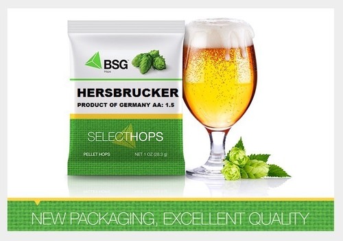 PAQUETE DE LÁMINAS DE NITRÓGENO HOPS HOP PELLETS HERSBRUCKER ALEMANIA 1 oz KIT DE CERVEZA CASERA - Imagen 4 de 4