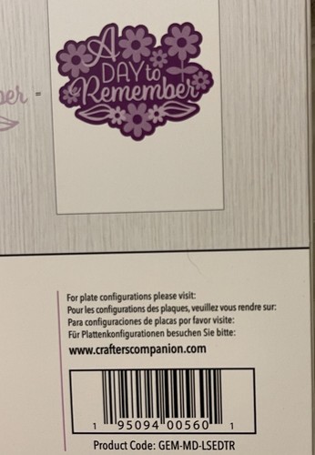 GEMINI By Crafters Companion Expressions 10 Pc Die Set A DAY TO REMEMBER NEW - Picture 8 of 8
