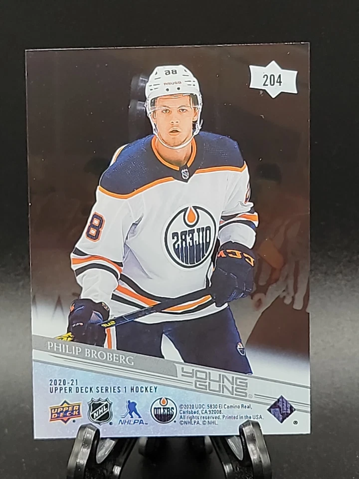 2020-21 Upper Deck Series 1 Philip Broberg Young Guns Clear Cut SSP #204 - Image 2 of 2