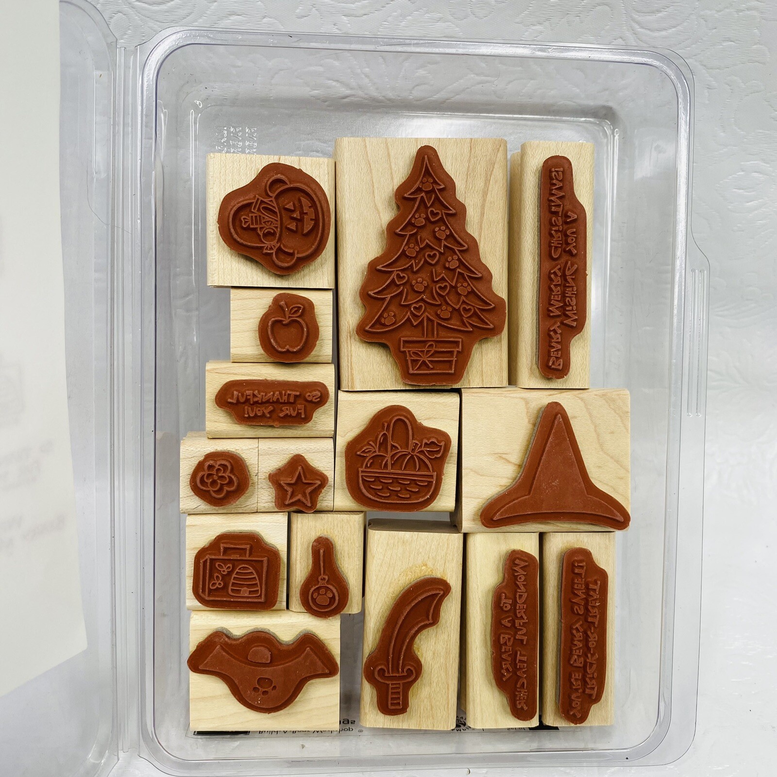 Stampin Up Build A Bear BABW Season of Hugs 15 Pc Wood Mounted Stamps ...