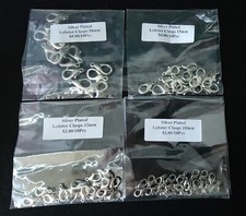 10 Silver Plated Pewter Lobster Claw Clasps Size 18mm 15mm 12mm 10mm