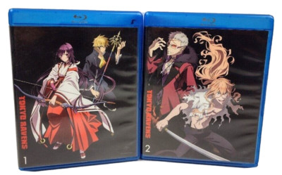 Tokyo Ravens Complete Season 1 Parts 1 and 2 Blu-Ray Region A + DVD Region 1 & 4