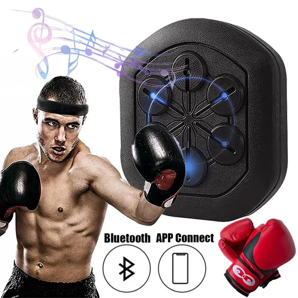 Wall Mounted Music Boxing Machine Punching Pad LED Lighted Training  Electronic