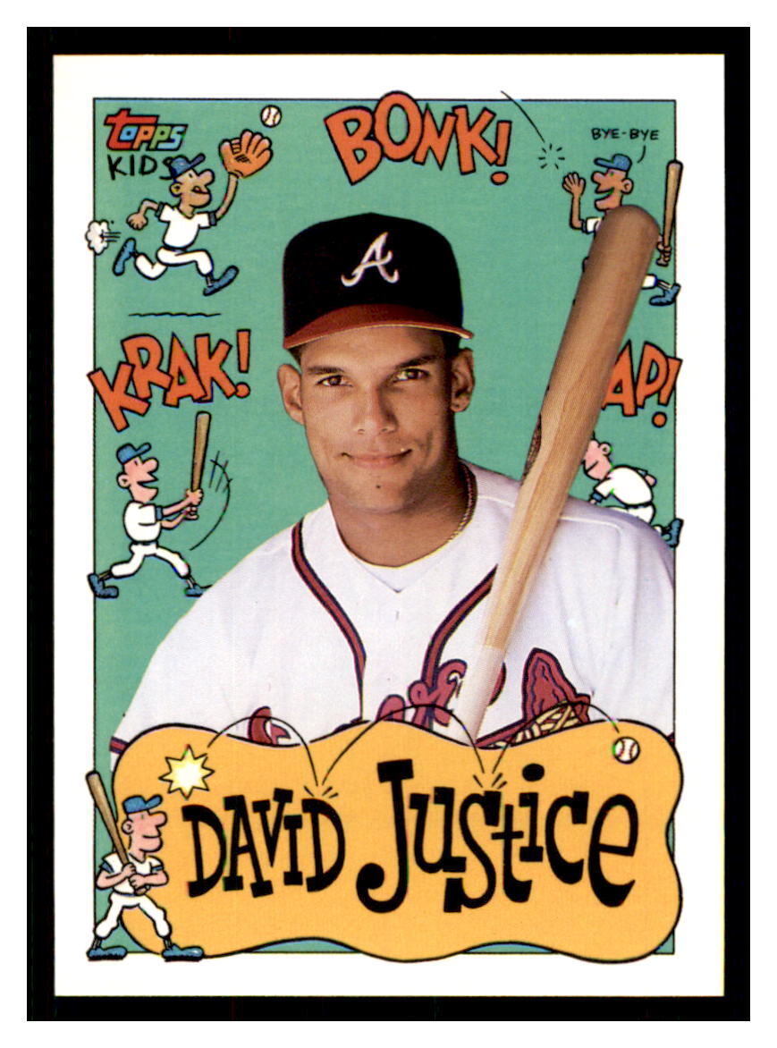 1992 Topps Kids 31 David Justice Atlanta Braves Ebay