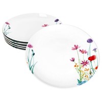 6X Marie Speiseteller Ø26,7Cm Porzellan 6 Personen GroßE Platte Essteller Blumen