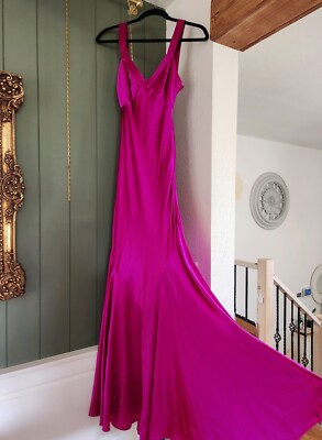orchid pink bridesmaid dresses Allegra Satin Tie Shoulder Bridesmaid Dress