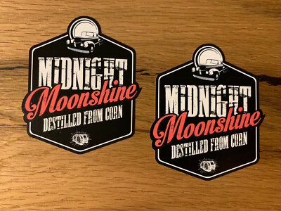 2x Moonshine Aufkleber Sticker Oldschool USA V8 Vintage Oldtimer Cruiser V2 #746