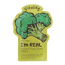 TonyMoly I'm Real Broccoli Face Mask Sheet-Vitality, FREE Shipping, from CA, USA