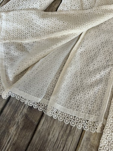 Talbot's Eyelet Coat Women's Petites Size 12 Cream Cotton Mix Lined - Picture 3 of 7
