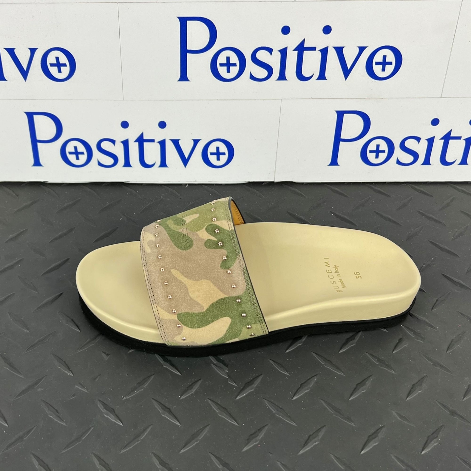 PANTOFOLA D’ORO Scarpe sandali donna Buscemi slide camou scamosciati US 6 EU 36 nuovi