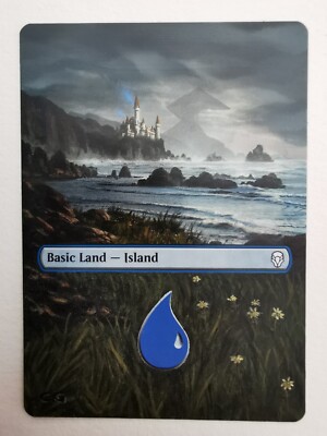 mtg magic the gathering alter, basic land, Island, extended Art, Hand Painted