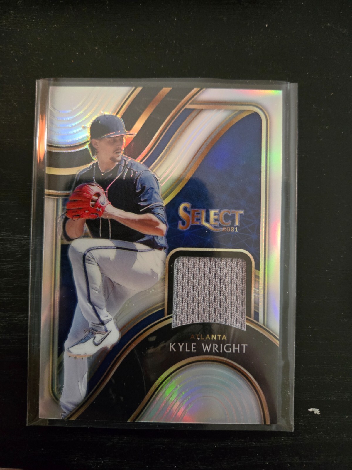 2021 Panini Select Select Swatches Holo Prizm /150 Kyle Wright Jersey Patch