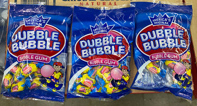 3 x America s Original  Dubble Bubble  Bubble Gum (4.5oz Bags)