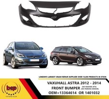 VAUXHALL ASTRA J 2012 2013 2014 2015 FRONT BUMPER  PRIMED NO PARKING SENSORS
