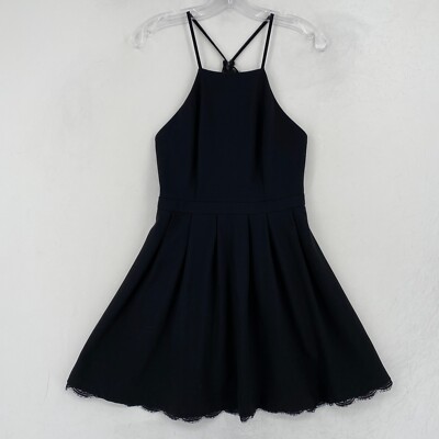 mini black skater dress Leilani Black Round-Neck Mini Skater Dress – Club L London