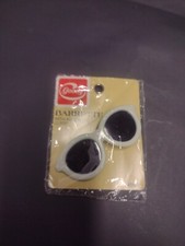Vtg GOODY 1987 Plastic White Sunglasses Barrette USA Metal Clasp Back